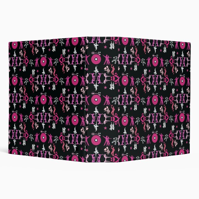 Pink Dancer Patterned Home Decor Binder (Background)