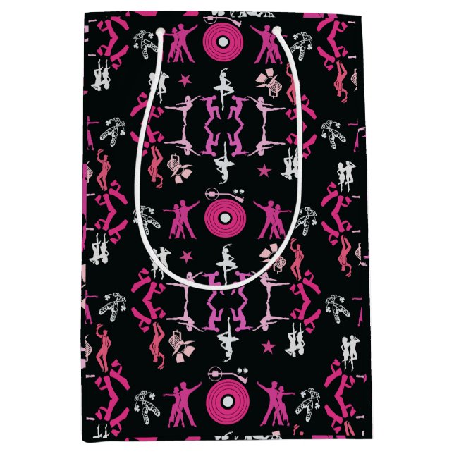Pink Dancer Patterned Home Decor Medium Gift Bag (Front)
