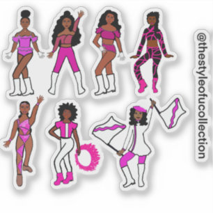Pink  Dancer Stickers  #1