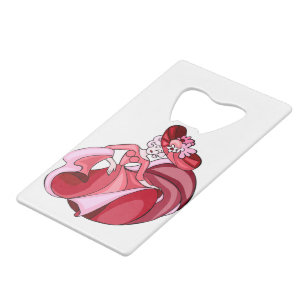 Pink Dancing Girl Credit Card Bottle Opener