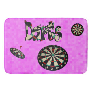 Pink Darts Design, Bath Mat