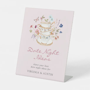Pink Date Night Ideas Sign