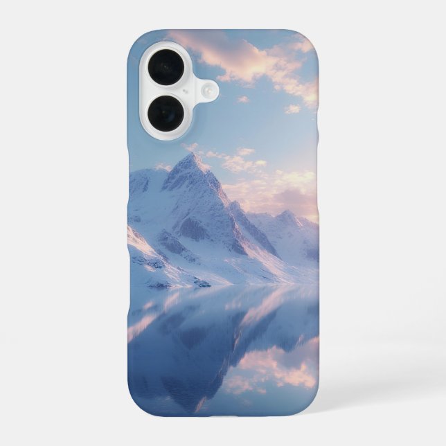 Pink Dawn Alpine Mirror iPhone 16 Case (Back)
