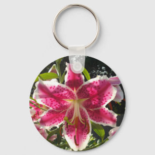 Pink Day Lily Keychain
