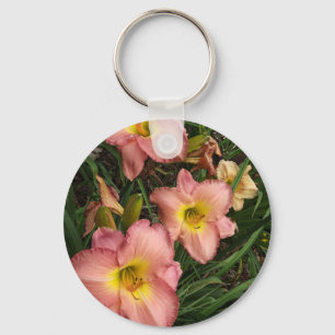 Pink Daylilies Keychain