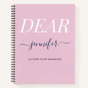 Pink Dear Daughter Keepsake Memory Notebook