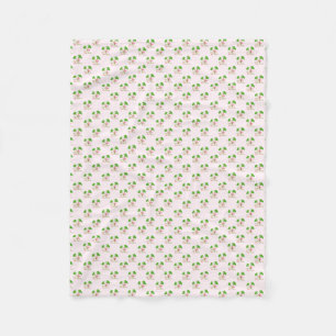 Pink Deck The Palms Tropical Christmas Santa Flami Fleece Blanket