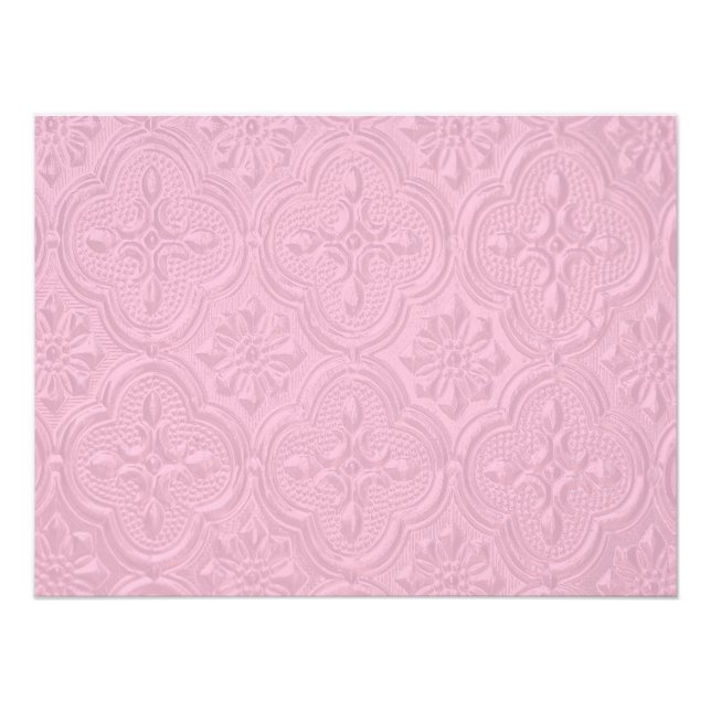 Pink Decorative Floral Pattern Photo Print (Front)