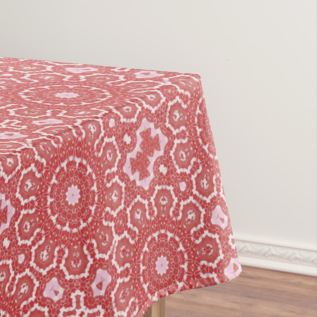 Pink Decorative Holiday Tablecloth (In Situ)