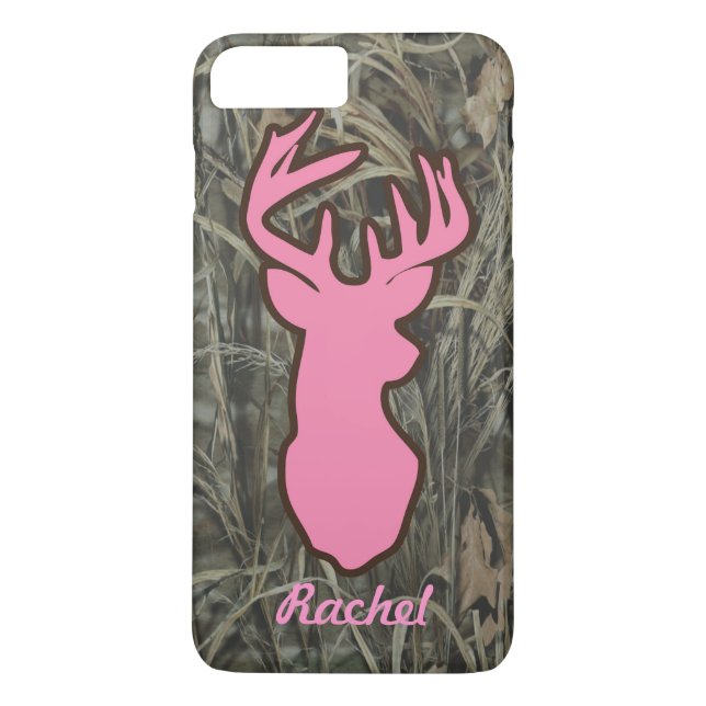 Pink Deer Head Camo Phone case (Back)