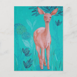 Pink Deer Postcard