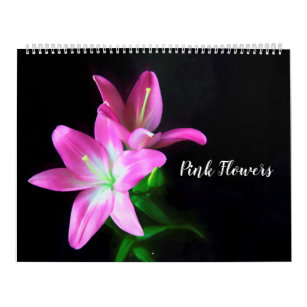 Pink Delicate Blossoms Floral Calendar