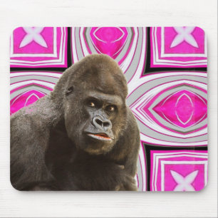 Pink Delight Gorilla Mouse Pad