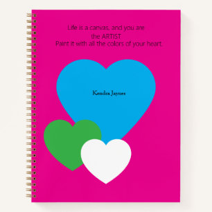 Pink Deluxe Notebook w/ Hearts