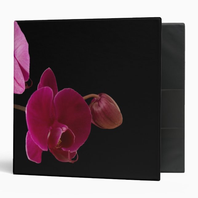 Pink Dendrobium Orchid - Customized Flowers Binder (Front/Inside)