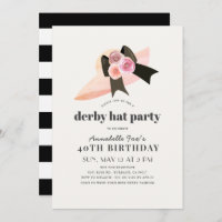Pink Derby Hat Rose Birthday Party