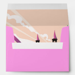 Pink Derby Party Art Deco Envelope
