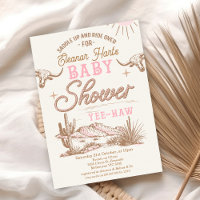 Pink Desert Wild West Western Girls Baby Shower