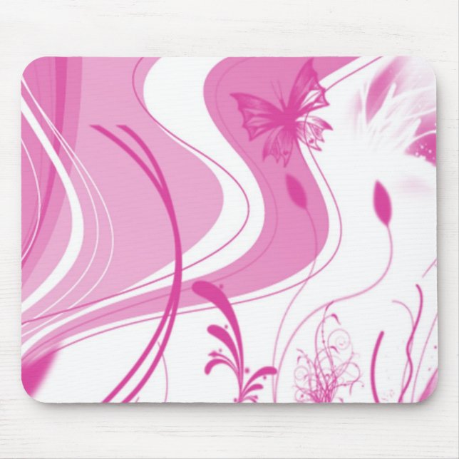 Pink Designed Mouse pad (Front)