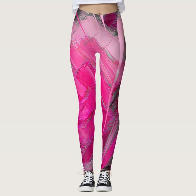 Pink Designer Leggings (Front)