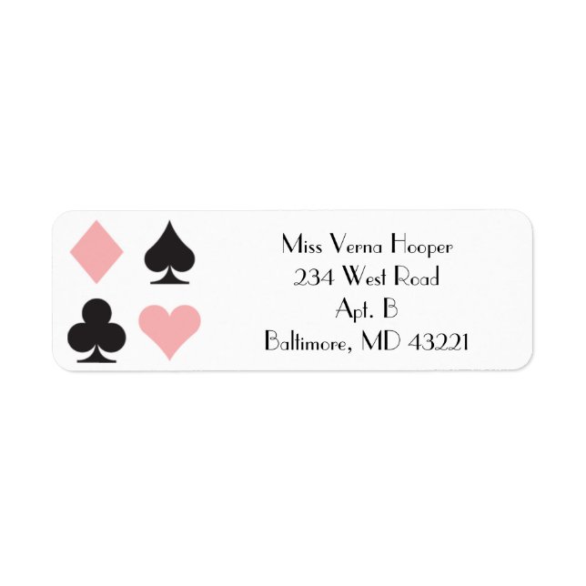 Pink Destiny Las Vegas Wedding Invitation Label (Front)