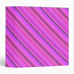 Pink diagonal stripes binder