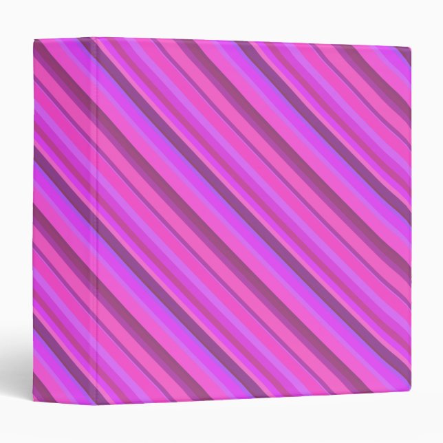 Pink diagonal stripes binder (Front/Spine)