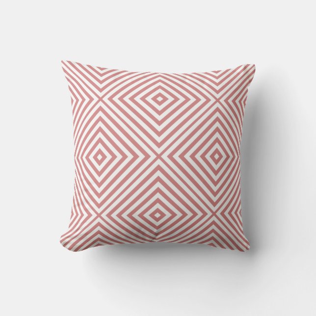 Pink Diamond Chevron Throw Pillow (Front)