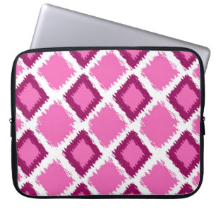 Pink Diamond Ikat Pattern Laptop Sleeve