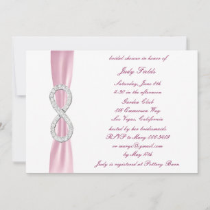 Pink Diamond Infinity Bridal Shower Invitation