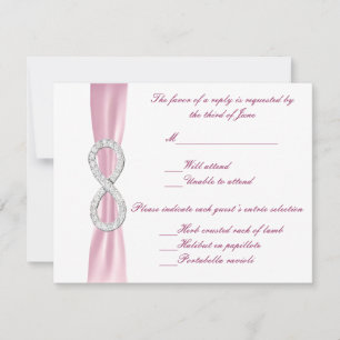 Pink Diamond Infinity Wedding Response Card