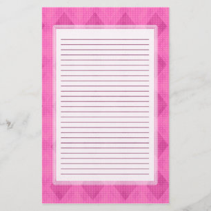 Pink Diamond Lined Stationery