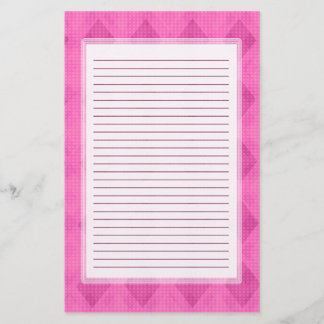 Pink Diamond Lined Stationery