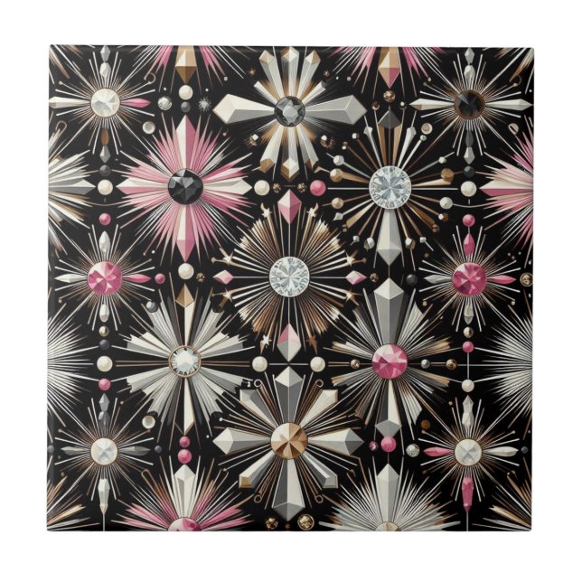 Pink Diamond Mid Century Modern  Tile (Front)