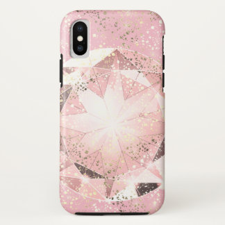 Pink Diamond on Light Pastel with Gold Sparkle Case-Mate iPhone Case