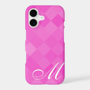 Pink Diamond Pattern and Monogram