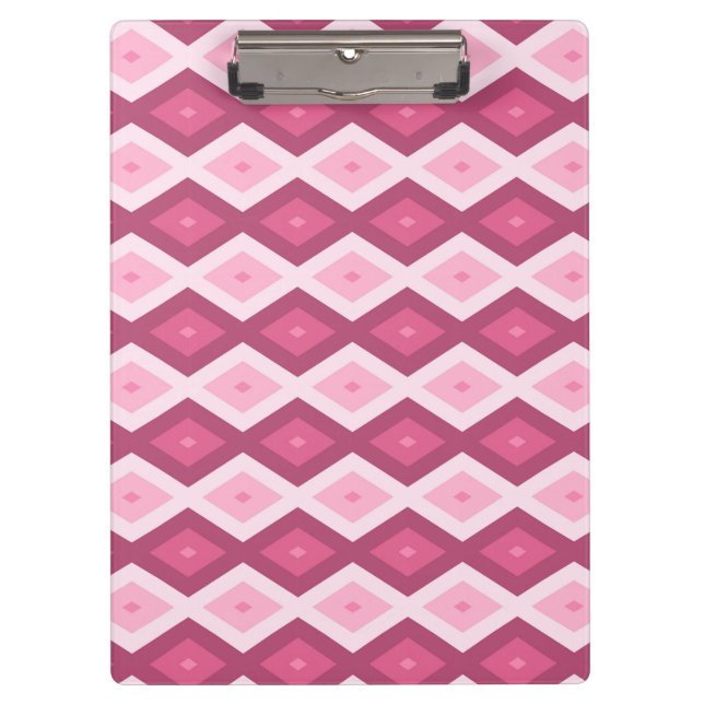 Pink diamond pattern clipboard (Front)