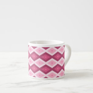 Pink diamond pattern espresso cup