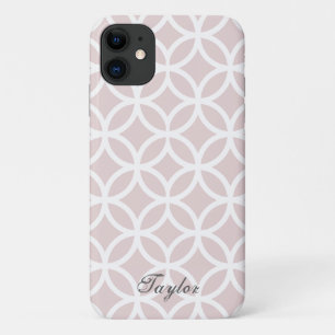 Pink Diamond Pattern Personalized iPhone 11 Case