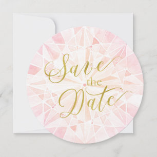 Pink Diamond Wedding Save The Date