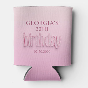 Pink Diamonds Birthday Can Cooler