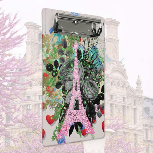 Pink Diamonds Eiffel Tower Mini Clipboard (Creator Uploaded)