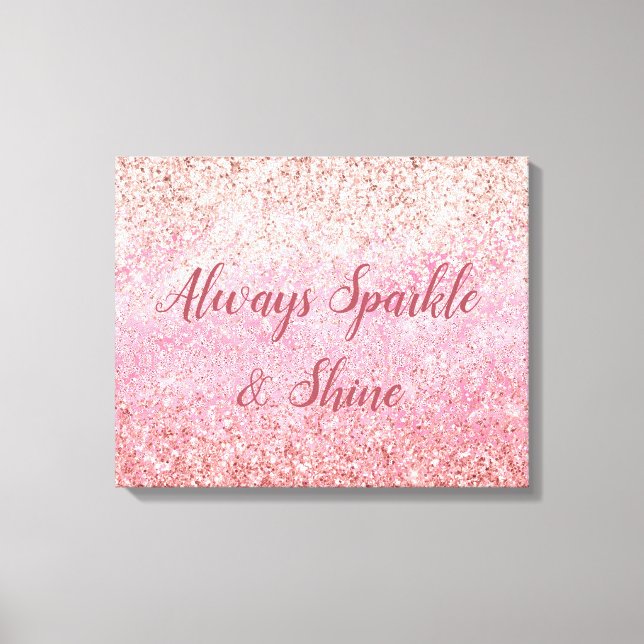Pink Diamonds Glam Glittery Glitz Canvas Print (Front)