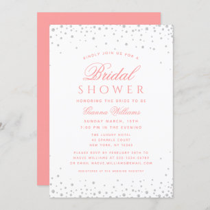 Pink Diamonds Modern Luxury Bridal Shower Invitation