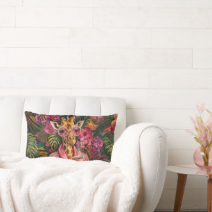 Pink Diamonds & Morning Glamour Lumbar Pillow