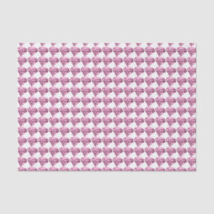 Pink Diamonds Pattern Tissue Paper