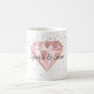 Pink Diamonds Sparkle Coffee Mug