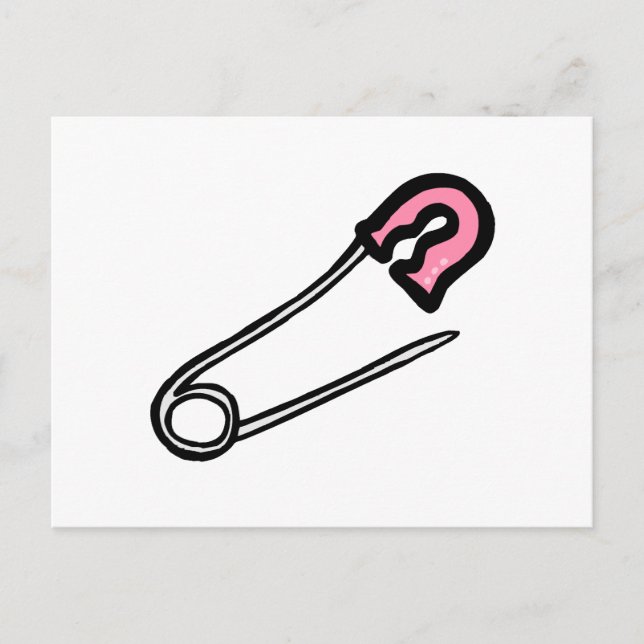 Pink Diaper Pin Postcard (Front)