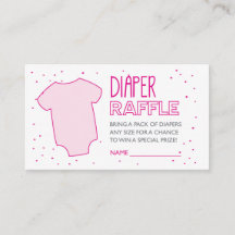 Pink Diaper Raffle Ticket