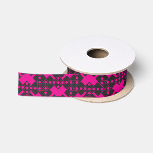 Pink Dice Satin Ribbon